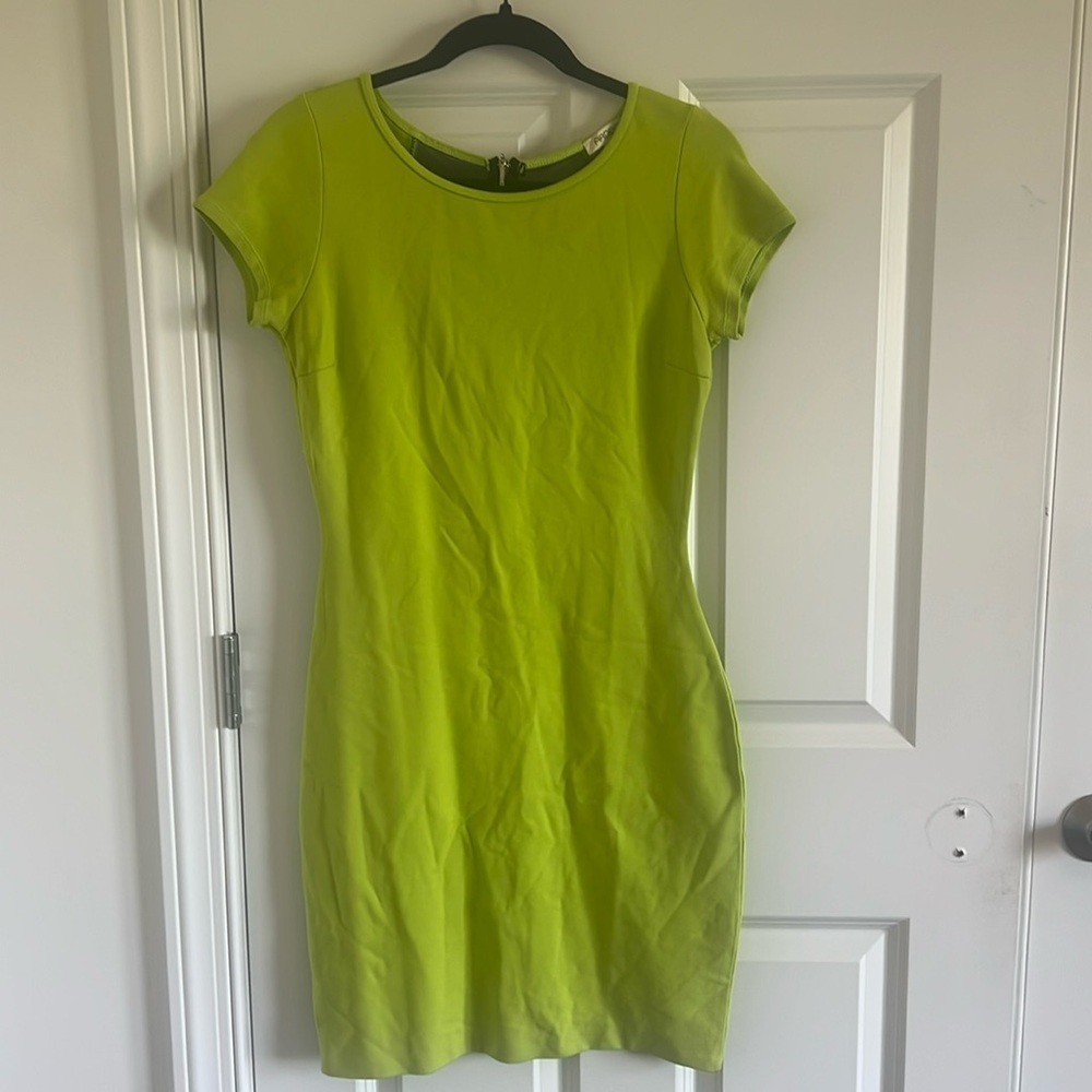 Arden B Bodycon Lime Green Mini Dress Y2K Size Large